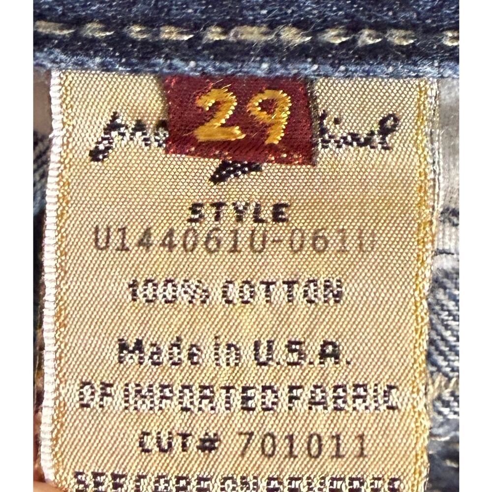7 for all Mankind 7FAMK Women Denim Jeans Size 29 Boot Buttonfly Cotton EUC - Picture 10 of 11